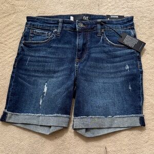 NWT Kut from the Kloth Catherine boyfriend Rolled Cuff Jean Shorts sz 6